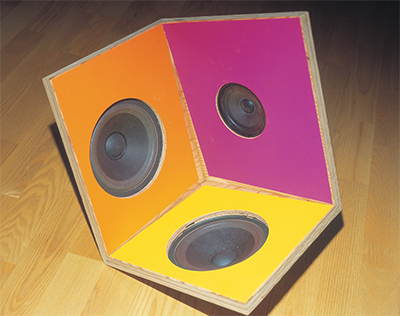 Corner Speaker 2000 Plywood, two-way speakers 500 x 480 x 520mm 