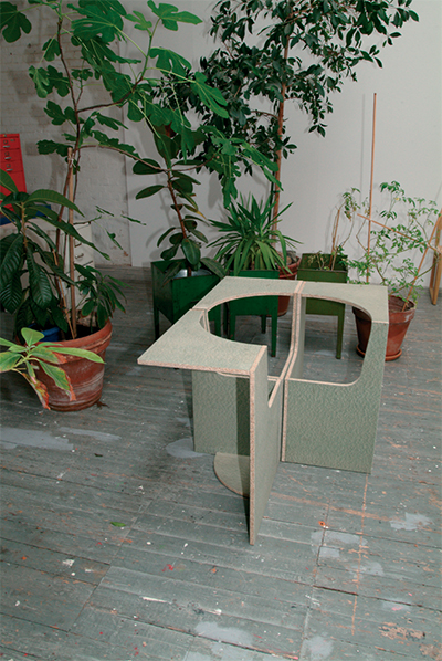 Four Seater Empty Chairs 2004 Chipboard 50 × 450 x 600mm, Unique