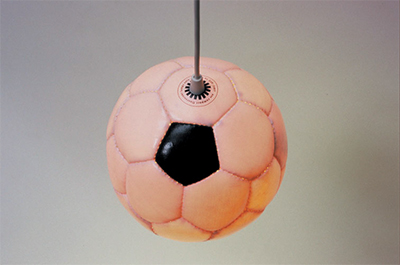 Coming Home Football Lamp 2006 Custom made football, compact fluorescent light bulb, cable 20 x 20 x 20cm 