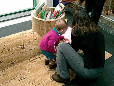 Kid’s Corner 2002
1300x1100x450mm
Cardboard tube, mdf, custom printed carpet, screws