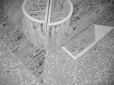 Kid’s Corner 2002
1300x1100x450mm
Cardboard tube, mdf, custom printed carpet, screws