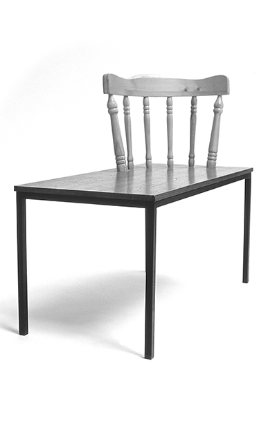 Adam and Charlotte Bench 2002 Table, chair back 400 × 600 x 750mm, Unique