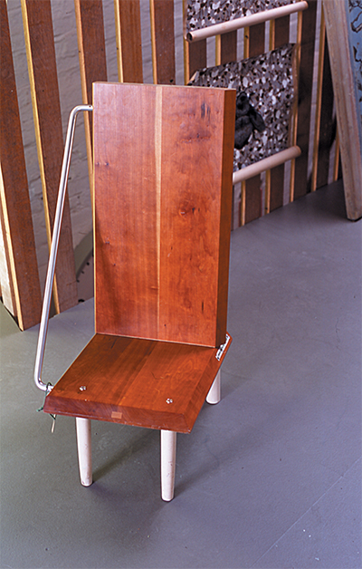 Cherry Chair 2002 Cherry timber, handle, timber and plywood 30 x 40 x 90cm, Unique