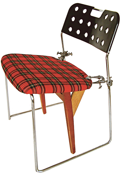 Libero Chair 2003 Chair, chair seat, chemistry clamps, upholstered seat 450 × 450 x 680mm, Unique