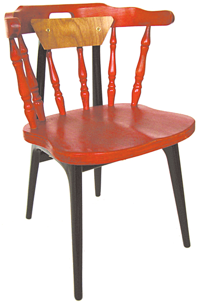 Rosso Nero 2003 Chairs, plywood 500 × 500 x 670mm, Unique