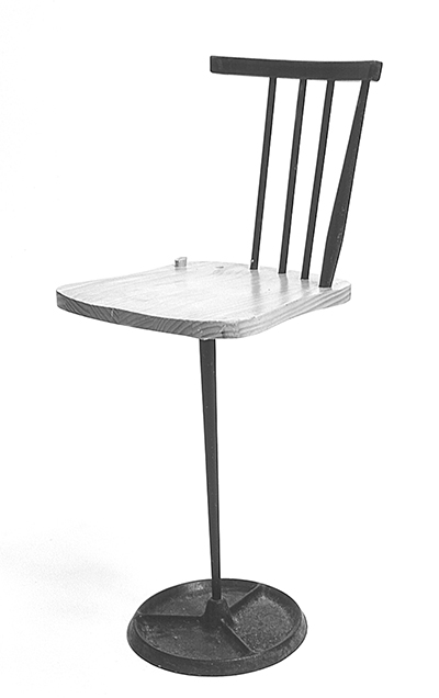 Top of the Stick Chair 2003 Chair, coat hanger base, metal 400 × 400 x 1500mm, Unique
