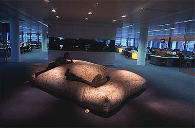The Rabbit 2002 Printed fabric, styrene pellets, zip, thread 400 x 300 x 80cm, Unique