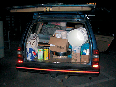 300 kg of food and furniture!