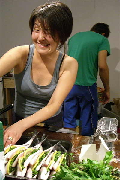 Hiroko and some fish