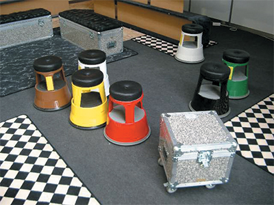 Stools 2001-2002
Leather upholstered kick stools
