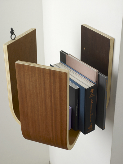 Bent Around Book Shelf 2009 Wood, oxidized silver
39 x 41 x 41cm