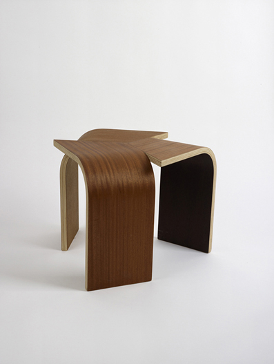 Bent Around Stool 2009 Wood 39 x 54 x 50cm