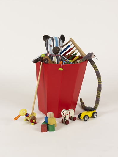 Arnold Circus Stool as a toy box