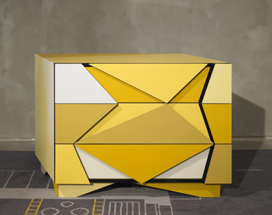 Off-Cut Drawers 2011 black mdf, laminate
