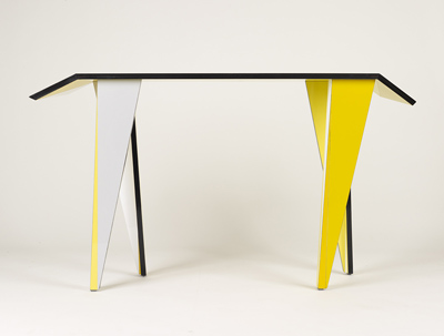 Off-Cut Console (Yellow) 2011 Laminate, black mdf
130 x 52 x 81cm